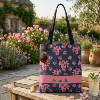 Roze bloem tas met blozende tint