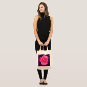 Roze bloem tote bag (Voorkant (model))