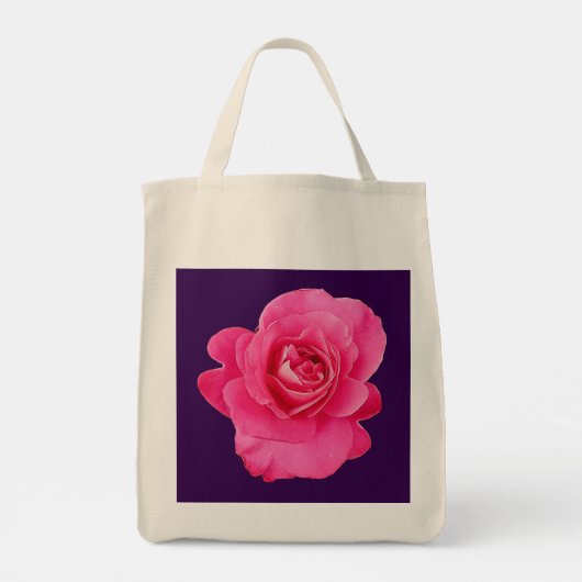 Roze bloem tote bag (Achterkant)