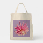 Roze bloem tote bag (Achterkant)