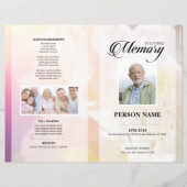 Roze Bloem Uitvaart Template (Voorkant)