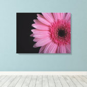 Roze Bloem Verpakt Canvas Afdruk (Insitu (Houten vloer))