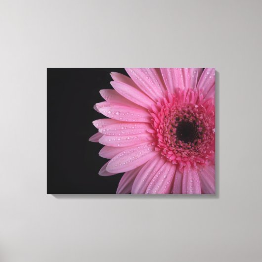 Roze Bloem Verpakt Canvas Afdruk (Voorkant)