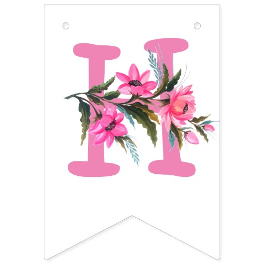 Roze bloem vlaggetjes (Tweede vlag)