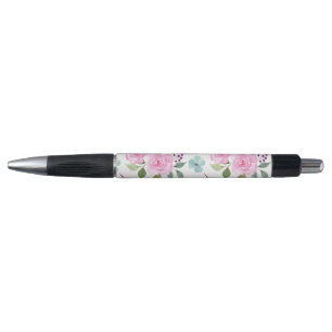 Roze bloem waterverf naadloos pen
