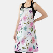 Roze bloem waterverf naadloos schort (Insitu)