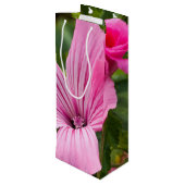 roze bloem wijn cadeautas (Achterkant Gekanteld)