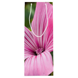 roze bloem wijn cadeautas