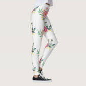 Roze bloem yoga broek / legging (Rechts)