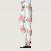 Roze bloem yoga broek / legging (Links)