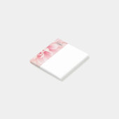 Roze Bloem & Zwarte Script naam, vs 2 Post-it® Notes (Schuin)
