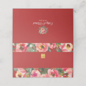 Roze bloemachtergrond dubbel geluk symbool (Buitenkant ongevouwen)