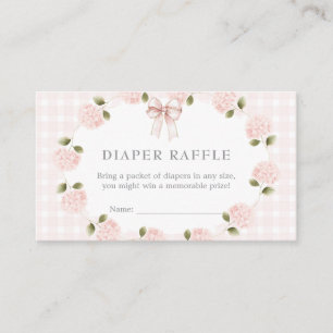 Roze bloemachtige babyshower uitnodiging, visitekaartje
