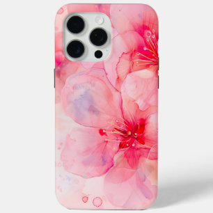 Roze bloemblaadje Elegance Waterverf iPhone 15 Pro Max Hoesje