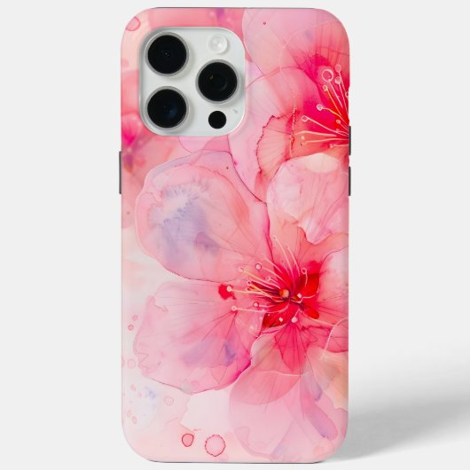 Roze bloemblaadje Elegance Waterverf Case-Mate iPhone Case (Achterkant)