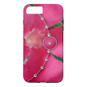 Roze Bloemblaadjes en Parels iPhone 8 Plus / 7 Plus Hoesje