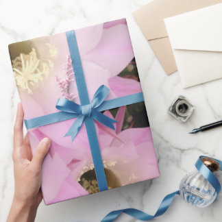 Roze bloemblaadjes van de woestijn cadeaupapier