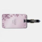 Roze Bloemblad Bagagelabel (Achterkant horizontaal)