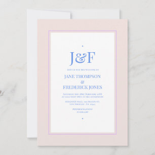 Roze Bloemblad, Blauwe Korenbloem & Paarse Bruidss Kaart