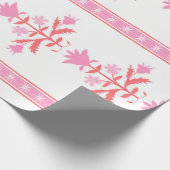 Roze bloembladeren cadeaupapier (Hoek)