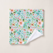  roze bloembloemen bad handdoek (Wasdoekje)