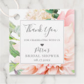 Roze Bloemboeket Bedankje Bedankjes Labels (Voorkant)