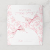 Roze Bloemboog Baby shower Tafelnummers Tenten (Buitenkant ongevouwen)