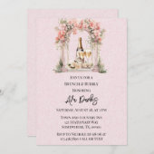 Roze Bloemboog Champaign Brunch & Bubbly Kaart (Voorkant / Achterkant)