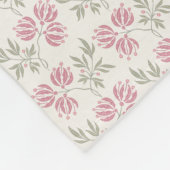  Roze Bloemdeken - Botanische Gooi Fleece Deken (Hoek)