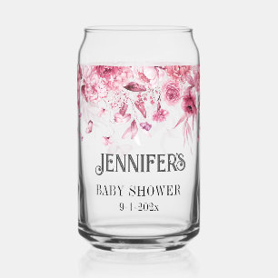  roze bloemdruppel Special Mom-to-be & Familie Blikvorm Glas