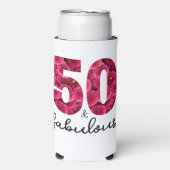Roze Bloemen 50 en Fabulous 50ste verjaardagsfeest (Seltzer Voorkant)