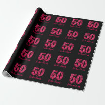 Roze Bloemen 50 en Fabulous 50ste verjaardagsfeest