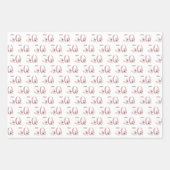 Roze Bloemen 50ste verjaardag Inpakpapier Vel (Voorkant)