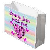 ROZE BLOEMEN 85E VERJAARDAG CADEAUZAKKEN GROOT CADEAUZAKJE (Voorkant Gekanteld)