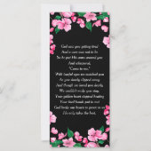 Roze bloemen Aangepaste Memorial Keepomwille Kaart (Achterkant)