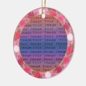 Roze bloemen Aangepaste Ornament (Links)