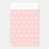 Roze bloemen Aangepaste post-it notities Post-it® Notes (Voorkant)