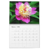 Roze bloemen agenda kalender (Feb 2026)