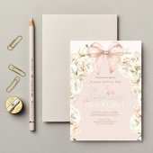 Roze Bloemen Aqiqah Uitnodiging