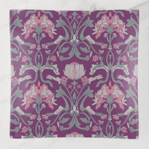 Roze bloemen art nouveau