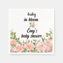 Roze Bloemen baby in Bloom Baby Girl Shower