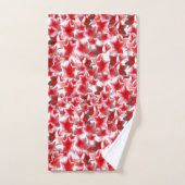 Roze bloemen bad handdoek (Handdoek)