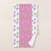  roze bloemen bad handdoek (Handdoek)