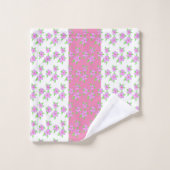  roze bloemen bad handdoek (Wasdoekje)