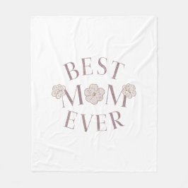 Roze Bloemen Beste Mam Ooit Fleece Deken