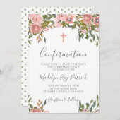 Roze Bloemen Bevestiging Kaart (Voorkant / Achterkant)