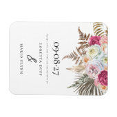 Roze Bloemen Bewaar de datum Magneet (Horizontaal)