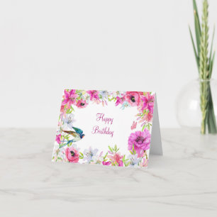 Roze bloemen bloei artistiek kaart
