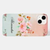 Roze  bloemen, bloeiende bloemen Case-Mate iPhone case (Achterkant (horizontaal))