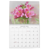 Roze Bloemen Bloemenkalender Kalender (Jan 2026)